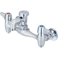 Central Brass Two Handle Wallmount Service Sink Faucet, NPT, Wallmount, Rough Chrome, Weight: 4.8 0050-URC-QI